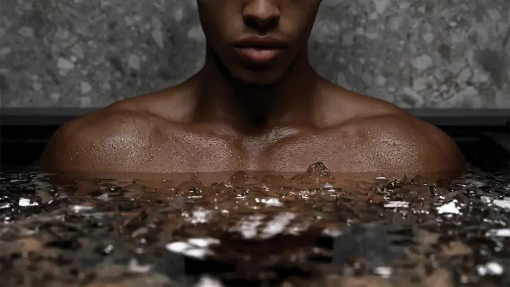 Man in Ice Bath